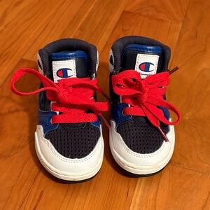 Champion Kid/Toddlers' Navy and Red High-top Sneakers
